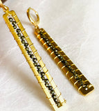 Gemstone Earrings, Glitter Stixx, Gemstone Sparkle Bar Earrings - Janine Design