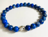 Gemstone Stretch Bracelet-Labradorite, agate, Calcite, Chalcedony Gemstone Stretch Bracelet