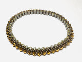 Woven Bangle Bracelets, Crystals Woven Bangle - Janine Design