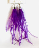 Lightweight Wispy Feather Earrings/ Long Earrings/ Statement Earrings - Janine Design