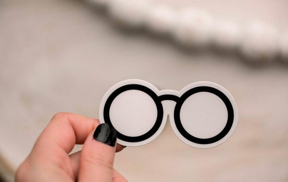 HP Glasses Vinyl, Sticker, 3x3 inch - Janine Design