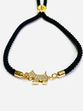 Sparkle Charm Bracelet, Cord Bracelet - Janine Design