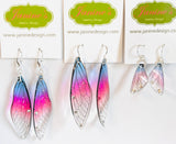 Butterfly Wing Earrings, Resin Wing, Wing Jewelry, Butterfly Earrings - Janine Design