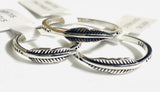 Feather Silver Band, Hammered Silver Band Ring, Silver Texture Ring, Silver Ring - Janine Design