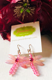 Pink Dragonfly Earrings, Dragonfly Earrings - Janine Design