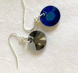 Color Beads/ Crystal Dangle Earrings - Janine Design