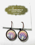 Mermaid Studs/Scale Resin Earrings/Mermaid Earrings - Janine Design
