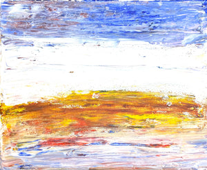 Painting on Canvas “Ocean Sunset”, Ocean Acrylic Painting