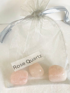 Rose Quartz Gemstones, - Authentic Tumbled Crystal / Tumbled Stone
