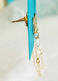 Circle Chain Loop Earrings-moonstone Gemstone - Janine Design