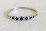 Gemstone Ring/ Sterling Silver Sapphire Ring/Sterling Silver Ruby Ring - Janine Design
