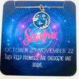 Zodiac Necklaces, Silver Zodiac Necklaces, Carded Necklaces, Zodiac - Janine Design