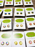 Pretty Pattern Studs/Affordable Earrings, Gift Earrings, Pattern Studs - Janine Design