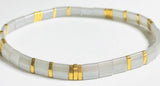 Tila Bead Bracelet/ Flat Stretch Bracepet/Lrger Grst Tile - Janine Design