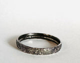 Scroll Pattern Ring, Stacking Ring, Textured Stacking Ring