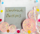 Buttons/Resin Buttons/Glitter Buttons, Sewing Buttons, Handmade Glitter Resin Buttons