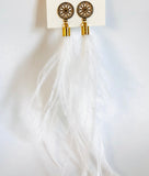 Lightweight Wispy Feather Earrings/ Long Earrings/ Statement Earrings - Janine Design