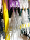 Lightweight Wispy Feather Earrings/ Long Earrings/ Statement Earrings - Janine Design