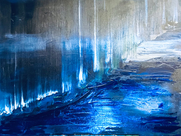 Oil Painting on Canvas “Waterwall”, Oil Painting - Janine Design