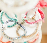 Woven Bangle Bracelets, Crystals Woven Bangle - Janine Design