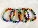 Genuine Gemstone Chakra Stretch Bracelets, Chakra Stretch Bracelets - Janine Design