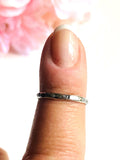 Silver Band, Hammered Silver Band Ring, Silver Texture Ring, Silver Ring - Janine Design