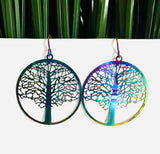 Tree of Life Colorful Earrings/Tree Earrings/Niobium