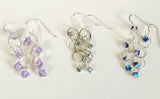 Circle Chain Crystal Earrings, Crystal Dangle Earrings, Chain Earrings - Janine Design