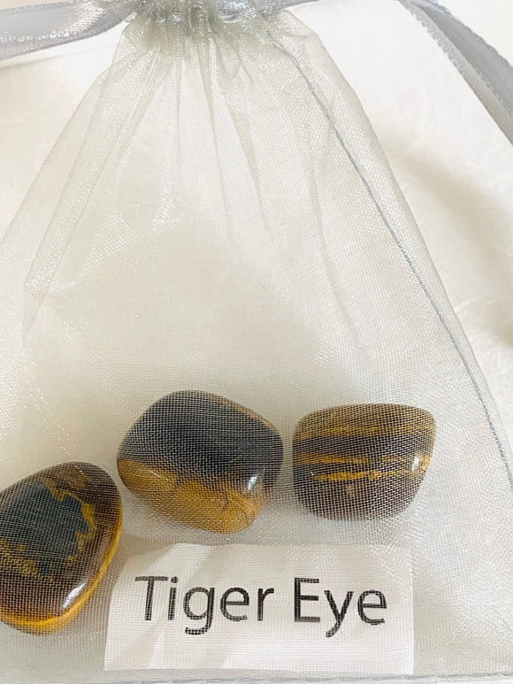 Tigers Eye Gemstones, Authentic Tumbled Crystal / Tumbled Stone