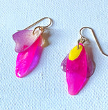 Petal Power Earrings, Real Flower Earrings - Janine Design