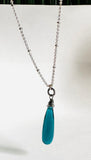 Quartz Necklace/Gemstone, Teardrop