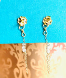 Circle Chain Loop Earrings-moonstone Gemstone - Janine Design
