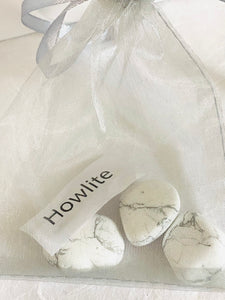Howlite Gemstones  - Authentic Tumbled Crystal / Tumbled Stone - Janine Design