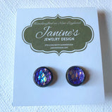 Mermaid Studs/Scale Resin Earrings/Mermaid Earrings - Janine Design